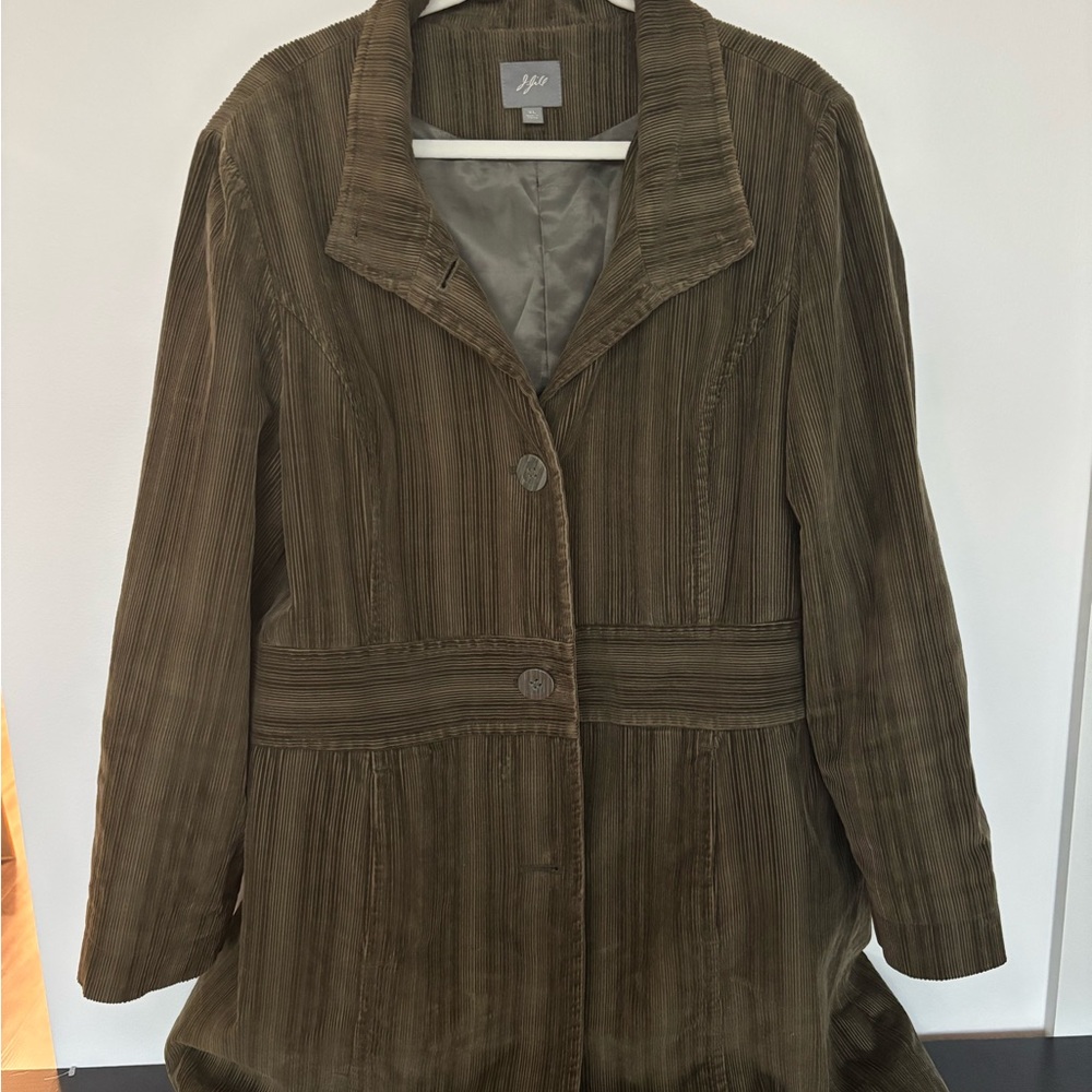 J. Jill Olive Corduroy Blazer
